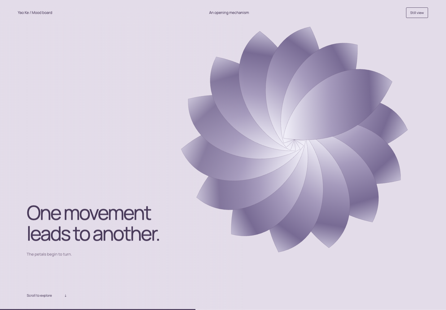 An opening mechanism visual preview