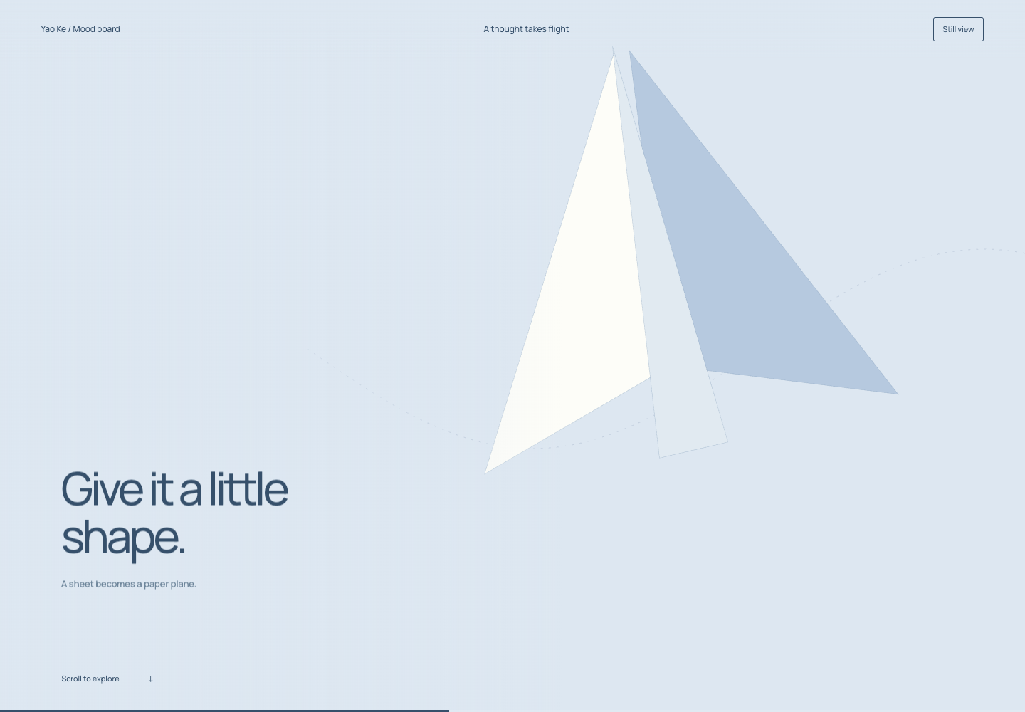 A thought takes flight visual preview